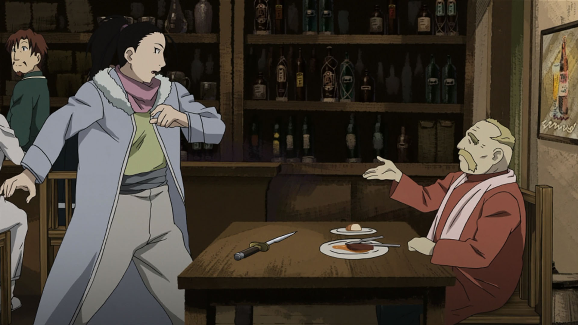 You can see teacher in the background of episode 7 or 8 of brotherhood :  r/FullmetalAlchemist