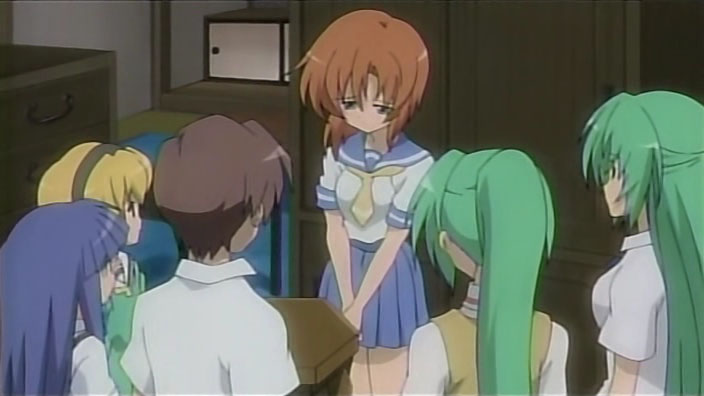 Higurashi no naku koro ni 2020 vs. 2006 anime-Mion saves Keiichi  scene-comparision animation raw 