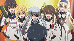 A normal situation right here 🧐 ~Anime: Infinite Stratos 2 Genres: Action,  Comedy, Sci-Fi, Ecchi, Harem, Mecha C: Laura - Charlotte~…