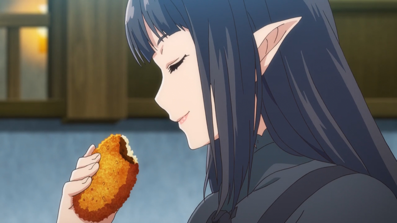 makaroll on X: Kuro from Isekai Shokudou. Don't order Chicken Curry,  she'll have less to eat after work 😱  / X