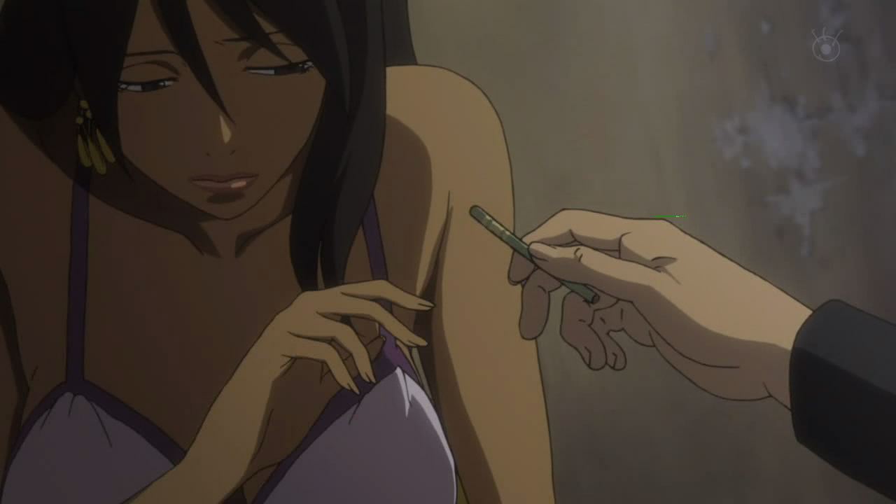 Michiko and Hatchin arrive by boat in a small town while her bike needs to ...