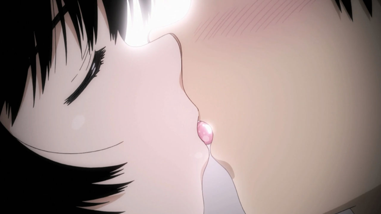 nazo no kanojo x anime kiss gif