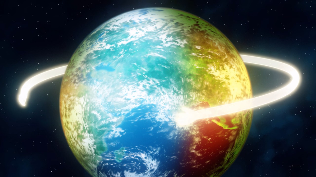 Anime planet background on Craiyon