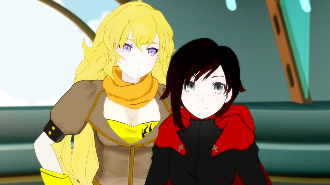 Красный белый черный желтый. RWBY Volume 1. RWBY 1 сезон. RWBY 1 сезон 1 серия. RWBY vol1.