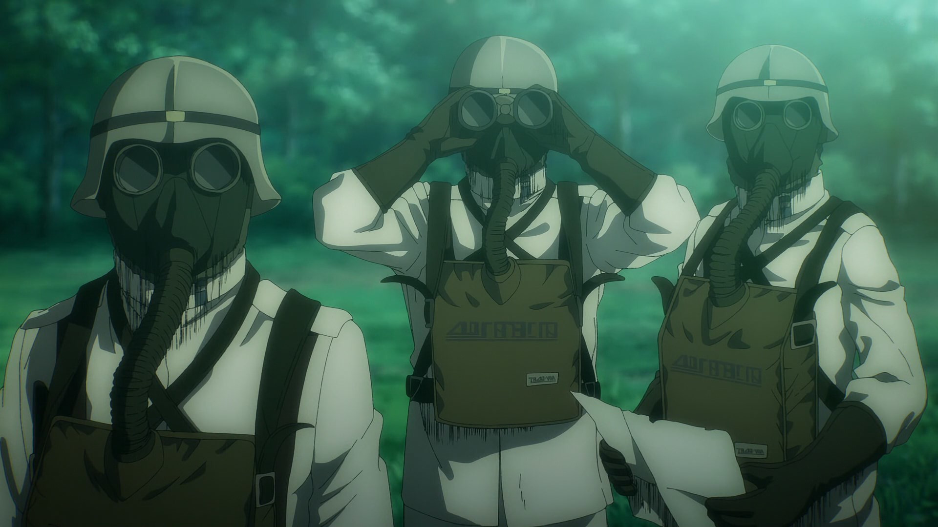 In Shingeki No Kyojin (2013-2023) an oppressed and prosecuted group creates  a militarist fascist state which goal is to cause a genocide masking it as  self-defense. This references nothing at all. 