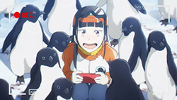 yayan, anime, antarctic, ship, penguins, Arctic, Sora yori mo Tooi Basho